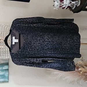 Workshop Republic Clothing Navy Leopard Sweater